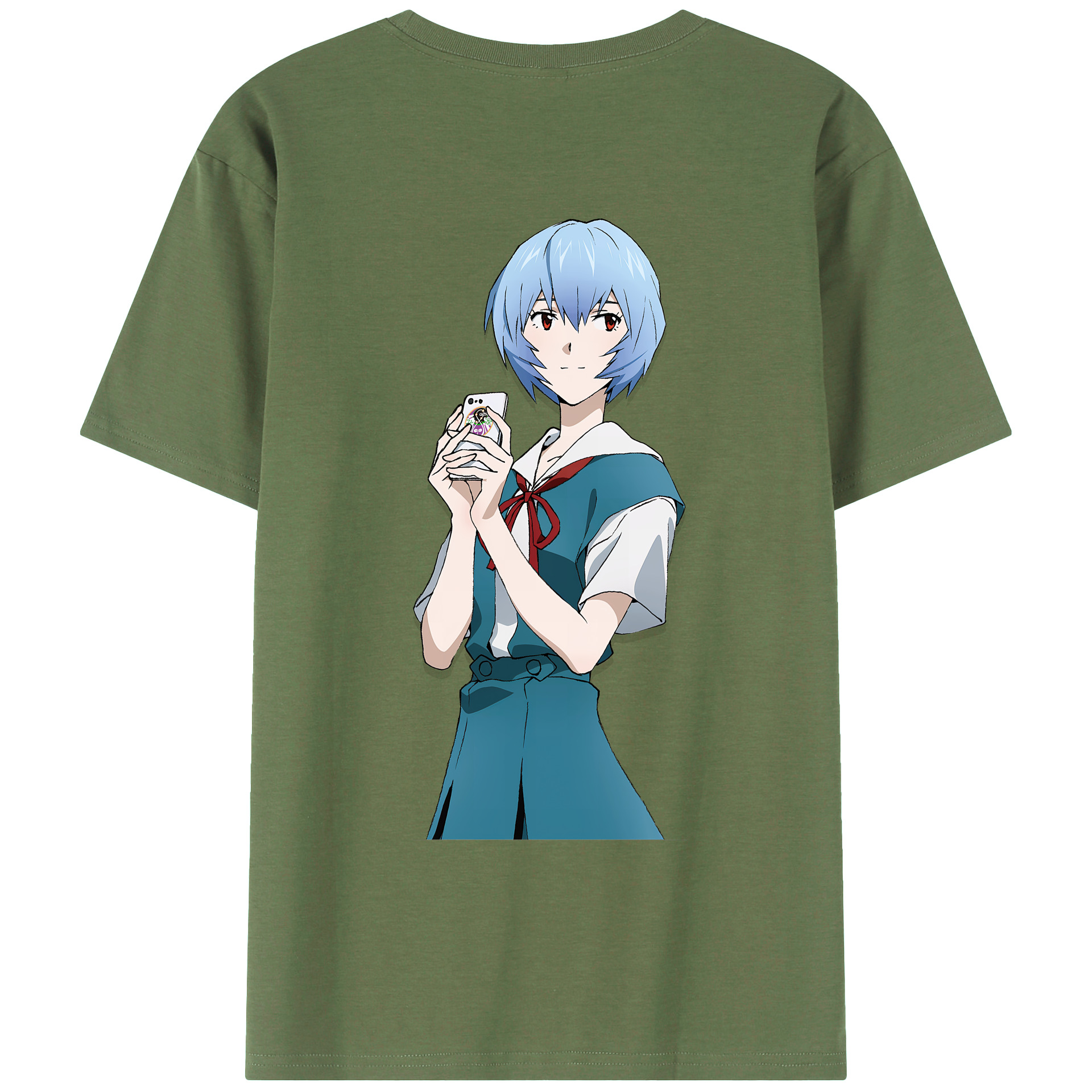 （画像用） EVA 新世紀エヴァンゲリオン 綿100％ メンズ半袖Tシャツ（バックプリント） 通気性
